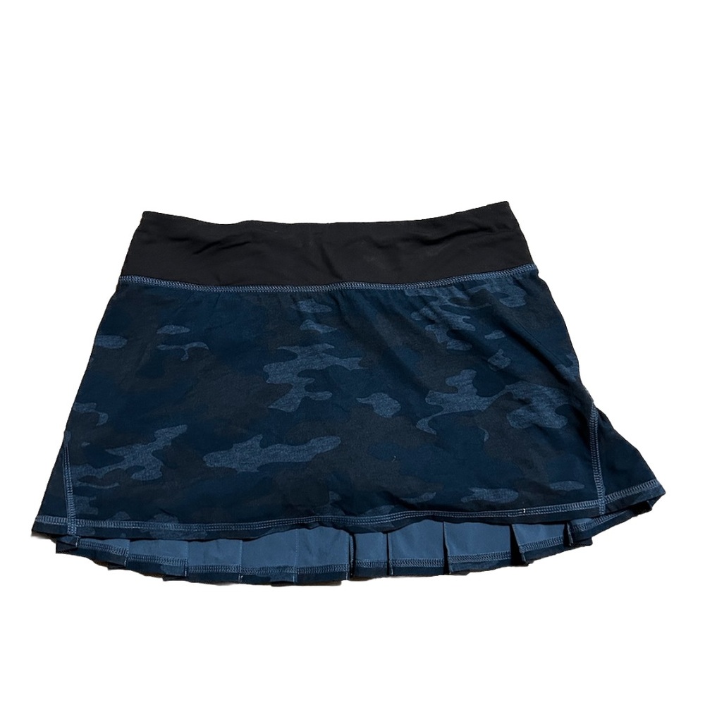 Lululemon Pace Setter Skirt Lotus Camo Oil Slick Blue Sz 4